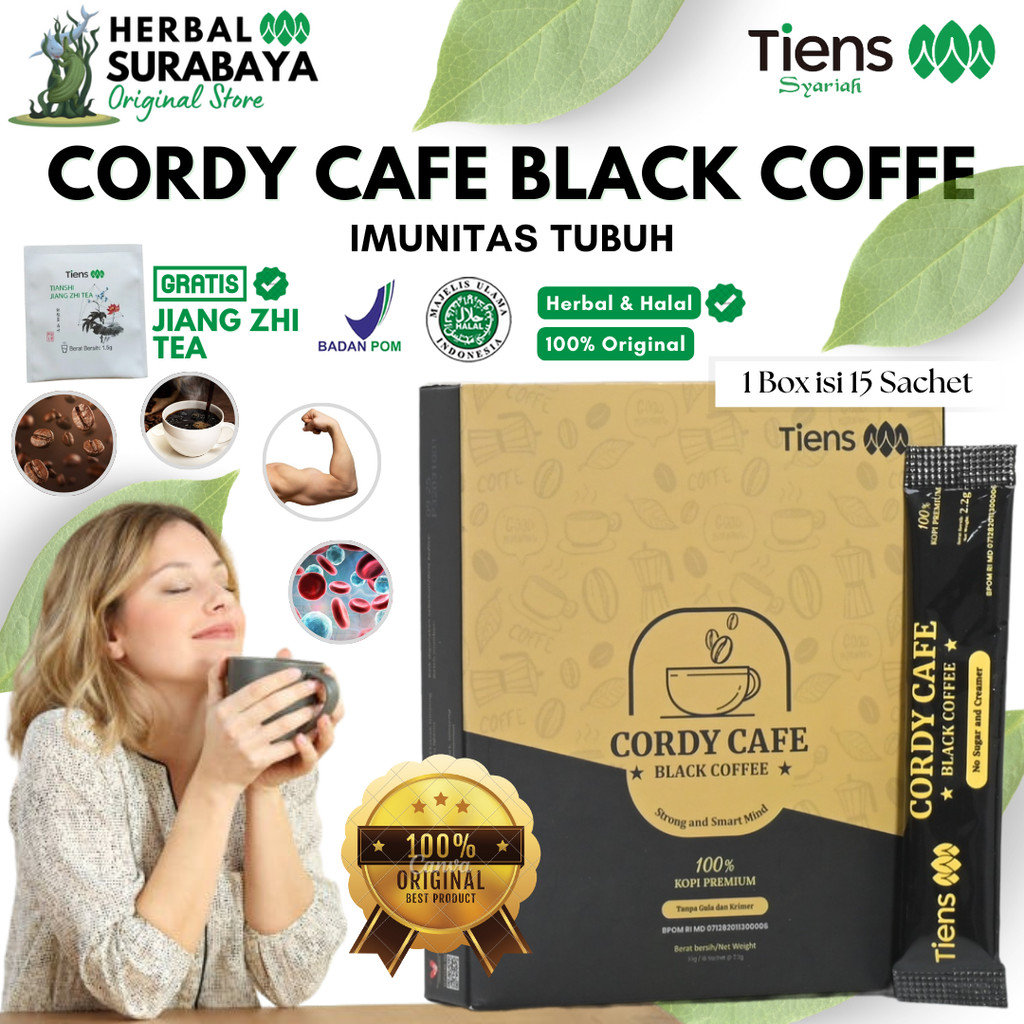 

Cordy Cafe Black Coffe Stamina Pria Kuat Alami - Kopi Hitam Stamina Pria dan Wanita - Cordyseps Kopi Hitam - Tiens Black Coffe - Jamu Stamina - Kopi Hitam Penambah Stamina - Tiens Black Coffe Original Termurah