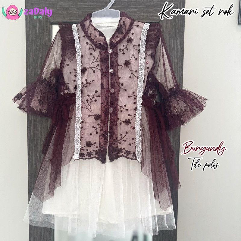 DE43S YG MAU PRE-ORDER (PO )KAMARI set rok Husus yg mau PO saja  , Tile POLOS (  ROK + Outer bagian 