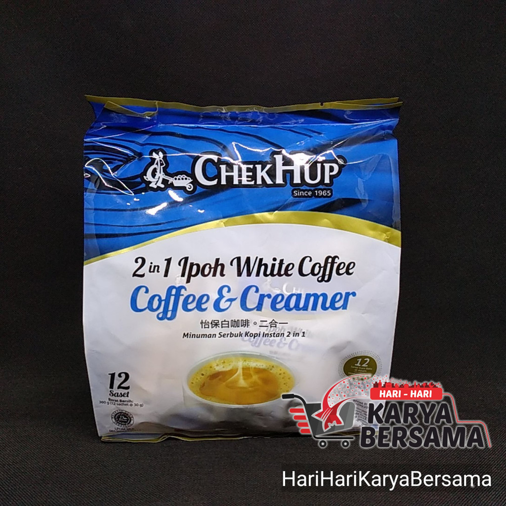 

MINUMAN BUBUK KOPI INSTAN CHEK HUP IPOH 2 IN 1 WHITE COFFEE & CREAMER 12'S X 30GR