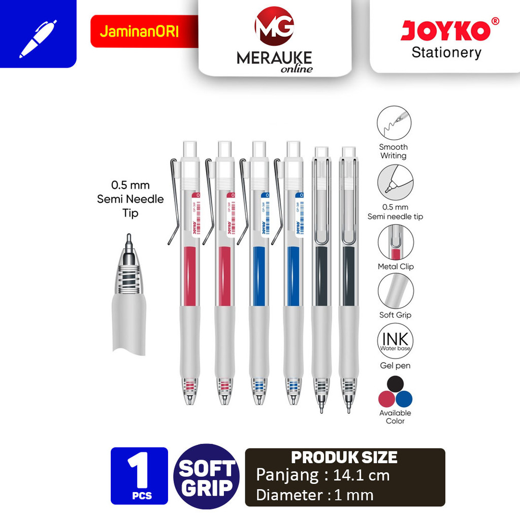 

Pena Jel Joyko Gel Pen GP-369 Metaru Gel 0.5mm (Satuan)
