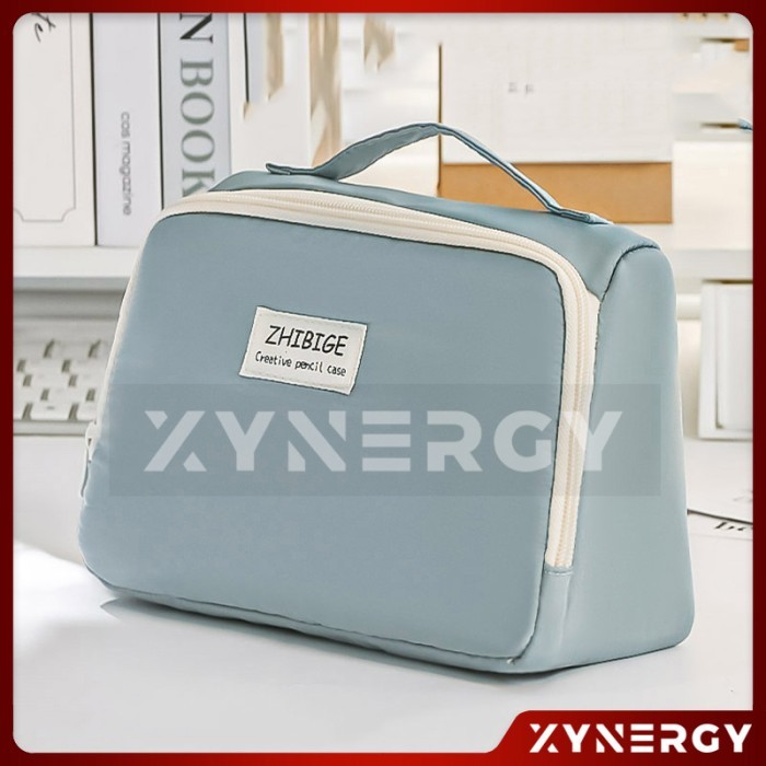

Tempat Pensil Kanvas Kapasitas Besar ZHIBIGE Model Tas Penyimpanan Alat Tulis Multifungsi - Cream