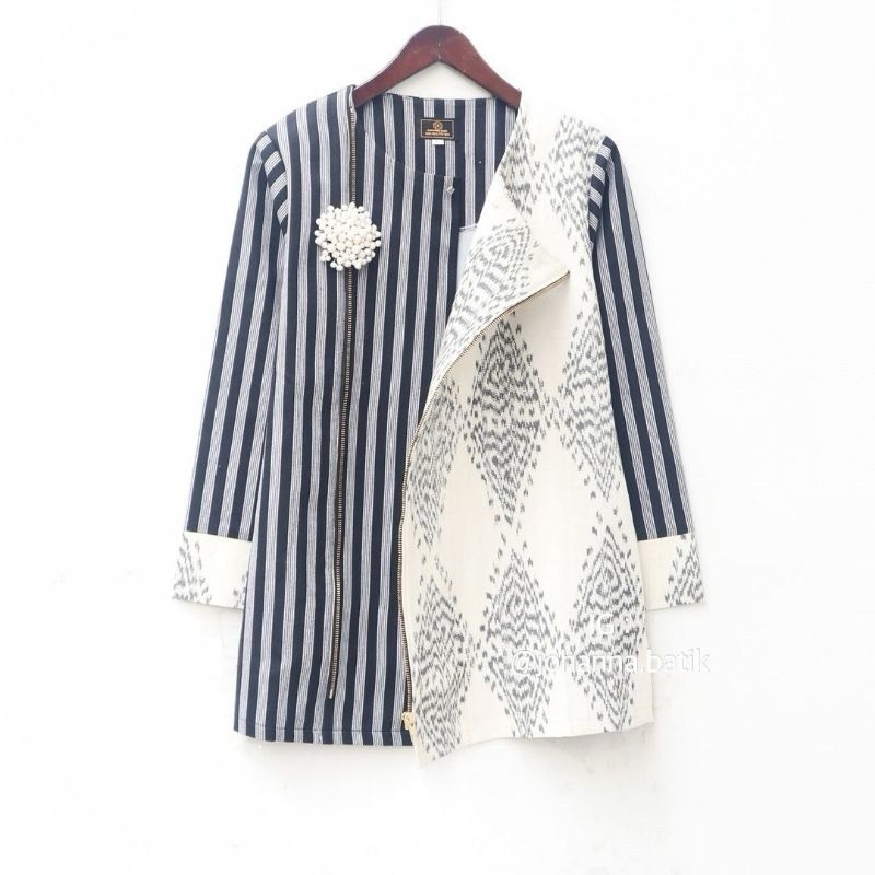LURIK ( Ready ) Bluss / baju kerja wanita tenun jepara mix lurik prasojo