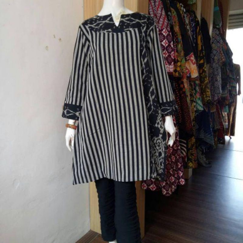 LURIK Baju tenun - Tunik tenun - baju tenun lurik - Tunik etnik - baju kantor - baju tenun troso mot