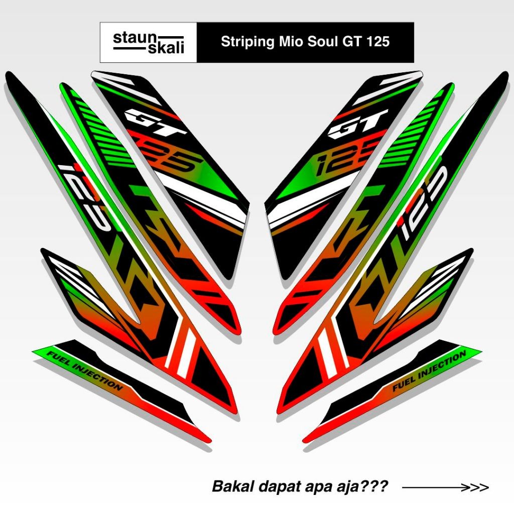 Striping Mio All New Soul GT 125 Variasi (22) Original Ori Api Hotwheels Medusa Body Set 2015 2016 2