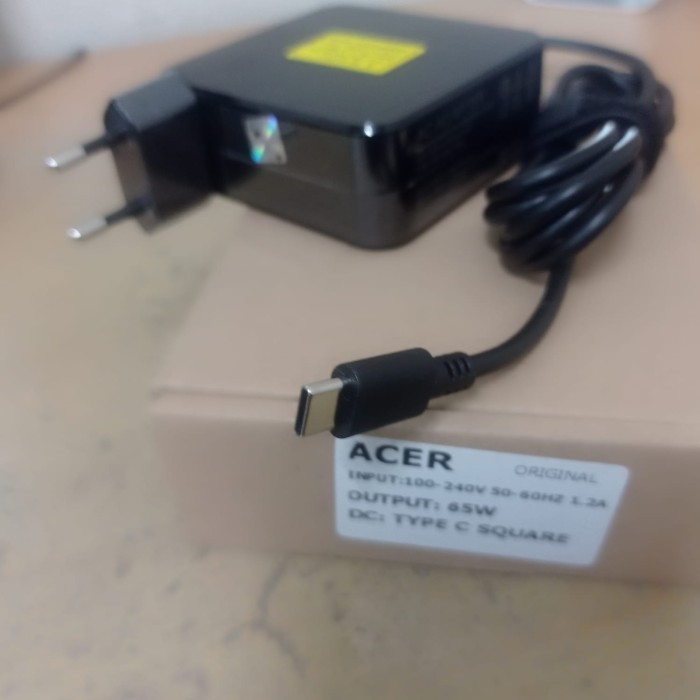 Charger Adaptor 65W For Acer Aspire 5 Spin 14 A5SP14 A5SP14-51MTN 20V 3.25A Type-C square