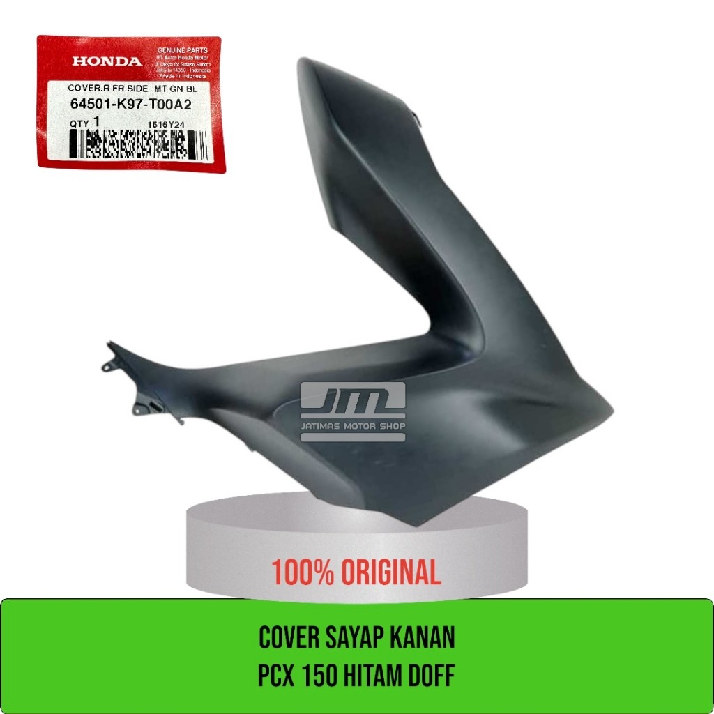 Cover sayap pcx 150 hitam doff 64501-K97-T00A2