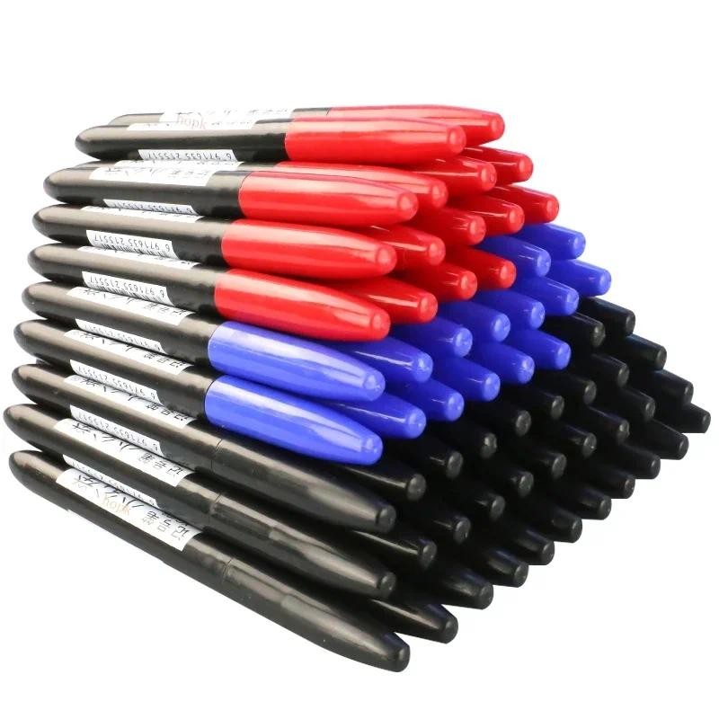 

8 Pcs/Set Permanent Marker Pen Fine Point Waterproof Ink Thin Nib Crude Nib Black Blue Red Ink 1.5mm Fine Color Art Marker Pens