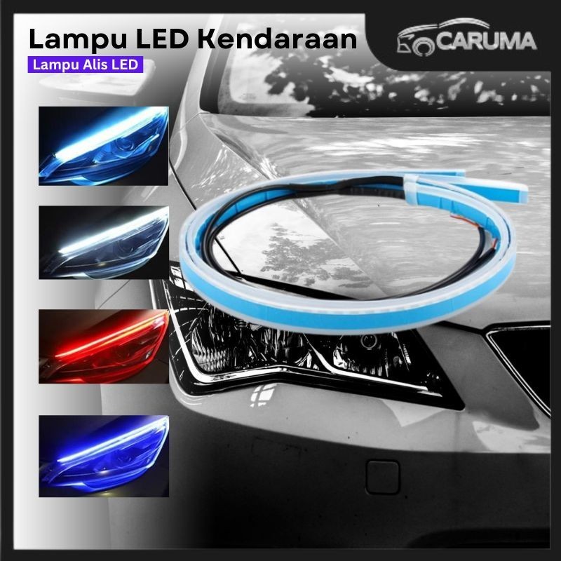 ZN Lampu LED DRL Alis 30 CM 45 CM 60 CM Mobil Motor Sein / Lampu Alis Kendaraan / Lampu LED Alis