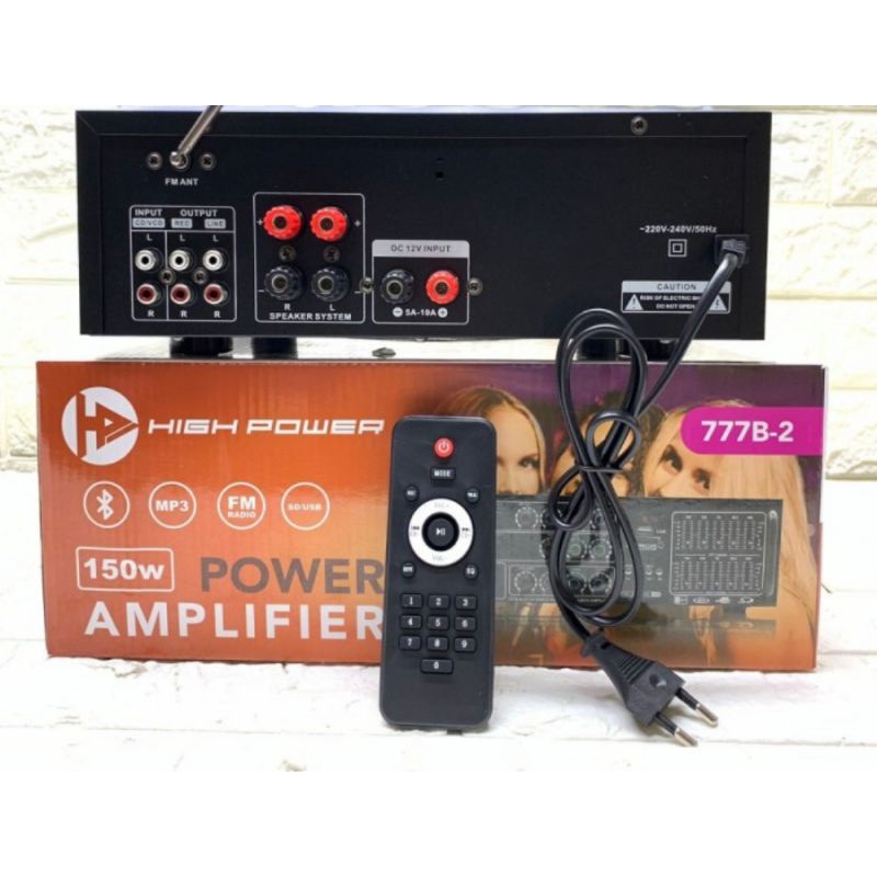 Amplifier karaoke bluetooth equaliser stereo high power original garansi resmi