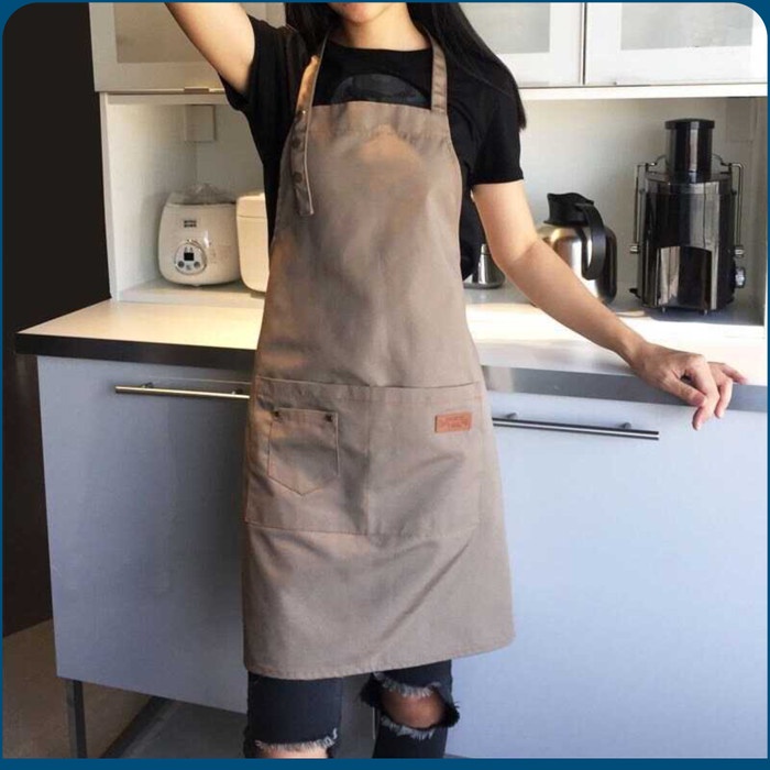 ✨LARIS✨ -celemek masak apron dapur barista chef pria wanita clemek canvas keren