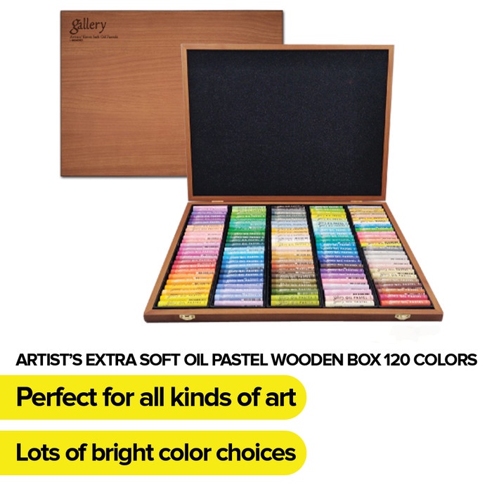 

[SL-0927] Mungyo - Artist Soft Oil Pastels/Crayon Minyak 120 Pcs Wooden Box