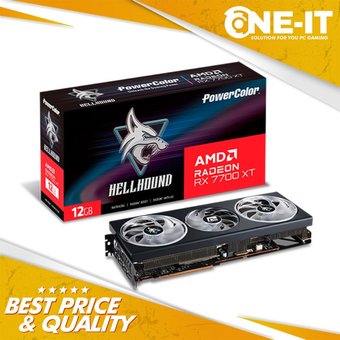 VGA POWERCOLOR Hellhound AMD Radeon RX 7700 XT 12GB GDDR6