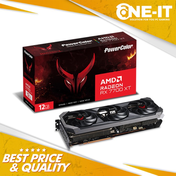 VGA POWERCOLOR Red Devil AMD Radeon RX 7700 XT 12GB GDDR6