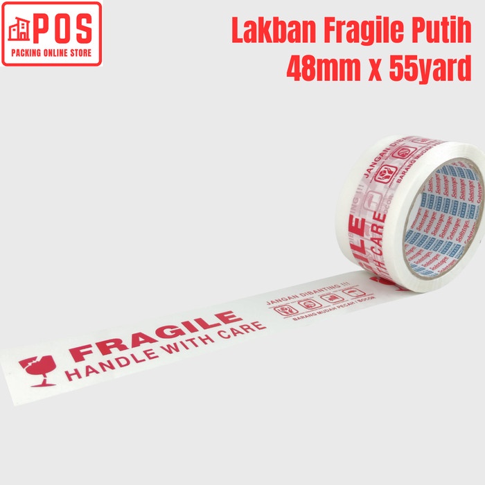 

Lakban Fragile Putih 2inch 48mmx55y | Solatape