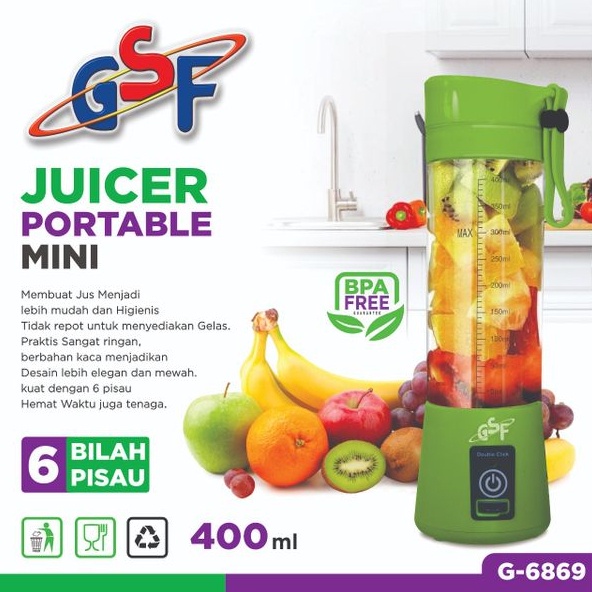 [BIYOO MART] GSF-6869 MINI BLENDER Juicer 400ml BLENDER MINI GSF BLENDER MINI GSF-6869