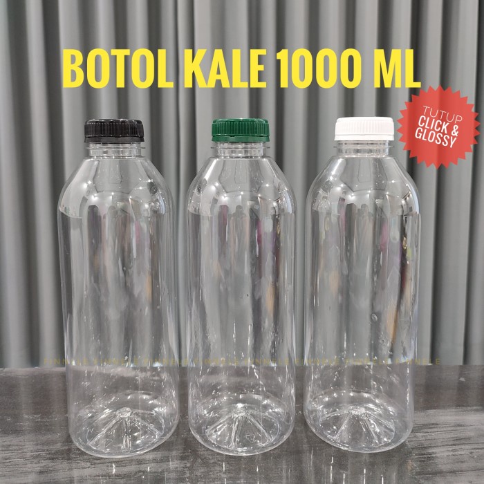 Botol Kale 1 Liter / Botol Plastik 1 Liter Kale Tebal (49gr) - Putih, PACKING PLASTIK