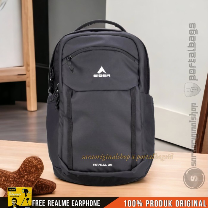 Eiger Reveal 25L Tas Ransel laptop Eiger Original - Hitam