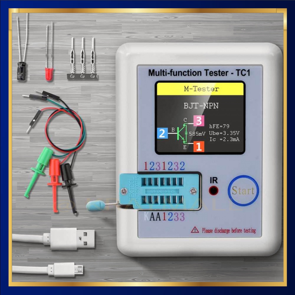 Multifunctional Tester Transistor Full Color Graphic Display - LCR-TC1
