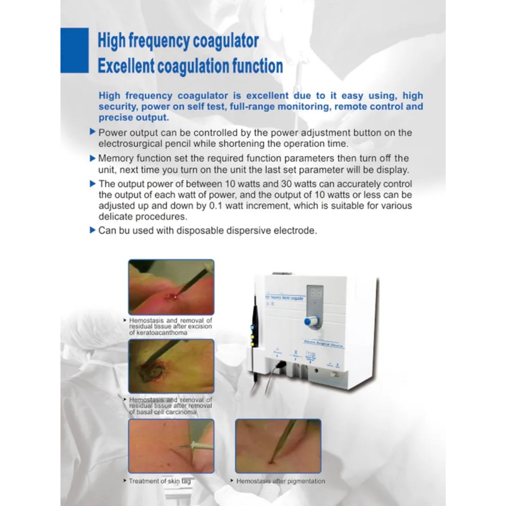 CUTTING COAGULATION CAUTER HIGH FREQUENCY BIPOLAR AND MONOPOLAR