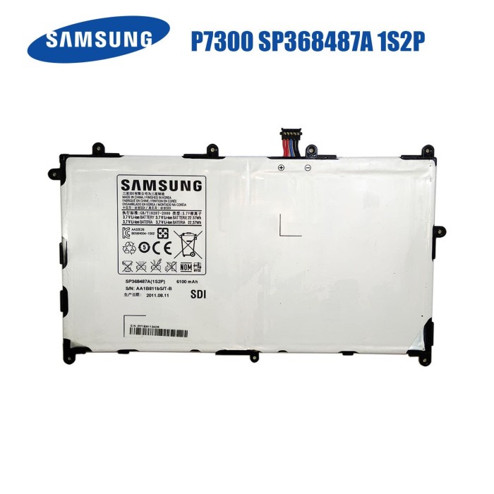 Baterai SAMSUNG P7300 TAB 8.9inch SP368487A 1S2P Battery Batrai Batray Batre Batu Batere