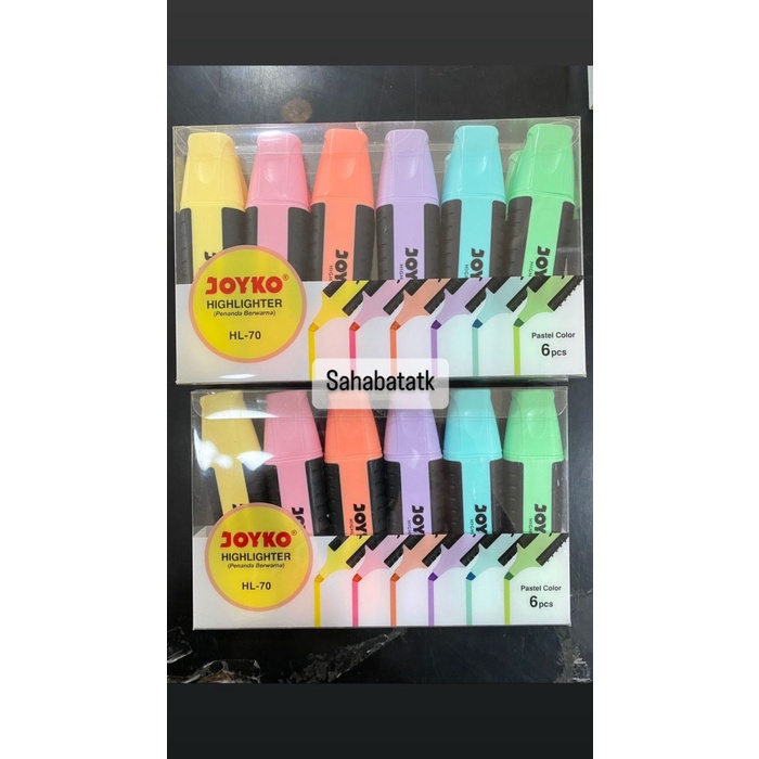 

JOYKO HIGHLIGTER SATU SET JOYKO STABILO SET WARNA PASTEL 6PCS