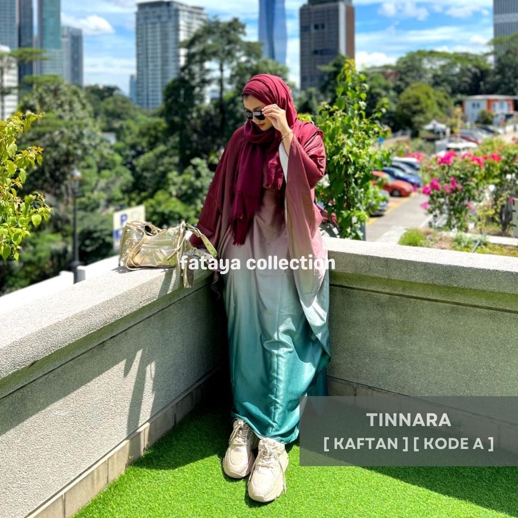 Fataya Collection TINNARA Kaftan Series Gradasi Mewah Lembut Warna Alam - Kain Medina Silk