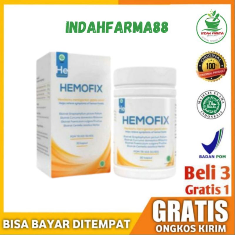 HEMOFIK ASLI Hemofix asli original obat wasir ambeien ampuh herbal Bpom Hemofix Original Obat Wasir 