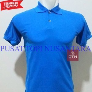 KAOS POLOS WARNA BIRU / KAOS KERAH POLOS BIRU TURKIS