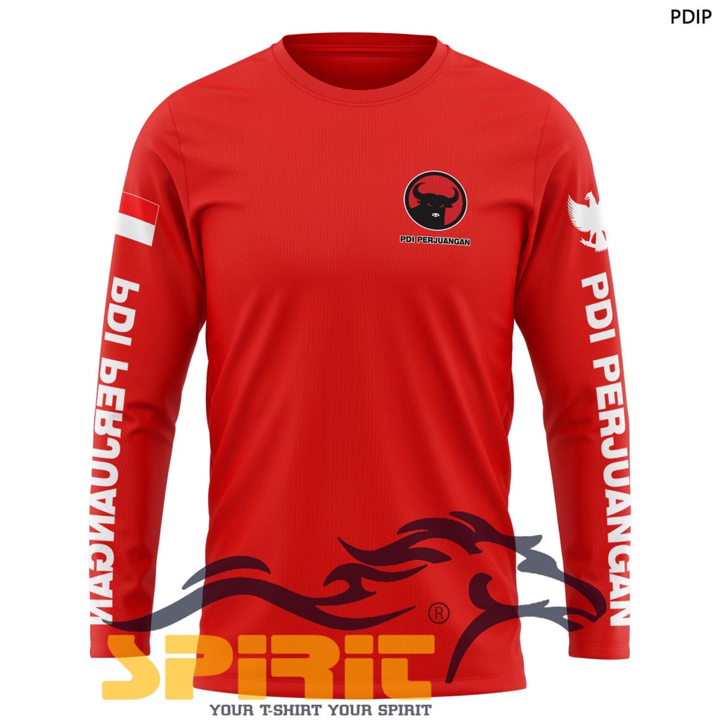 KAOS PDI KAOS Partai Demokrasi Indonesia Perjuangan #T-Shirt BAJU KAOS PARTAI PDI PERJUANGAN LENGAN 