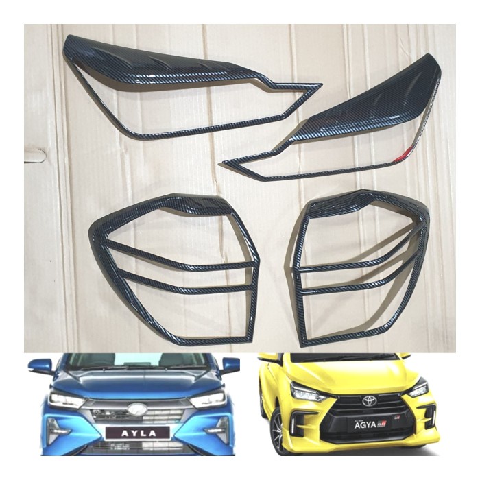 Paket garnish lampu carbon Agya 2023.