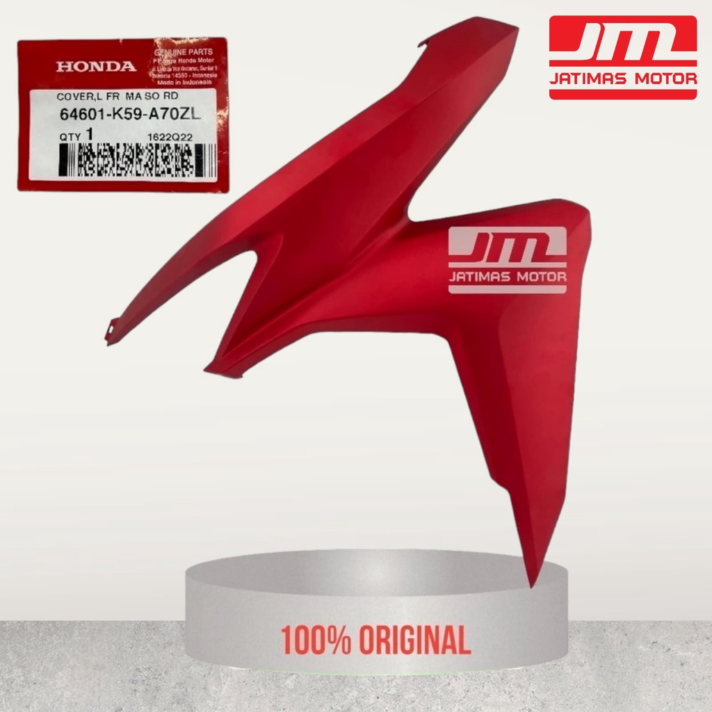 64601-K59-A70ZL Cover Sayap Kiri Vario 150 LED 2018 - 2021 Merah Dof