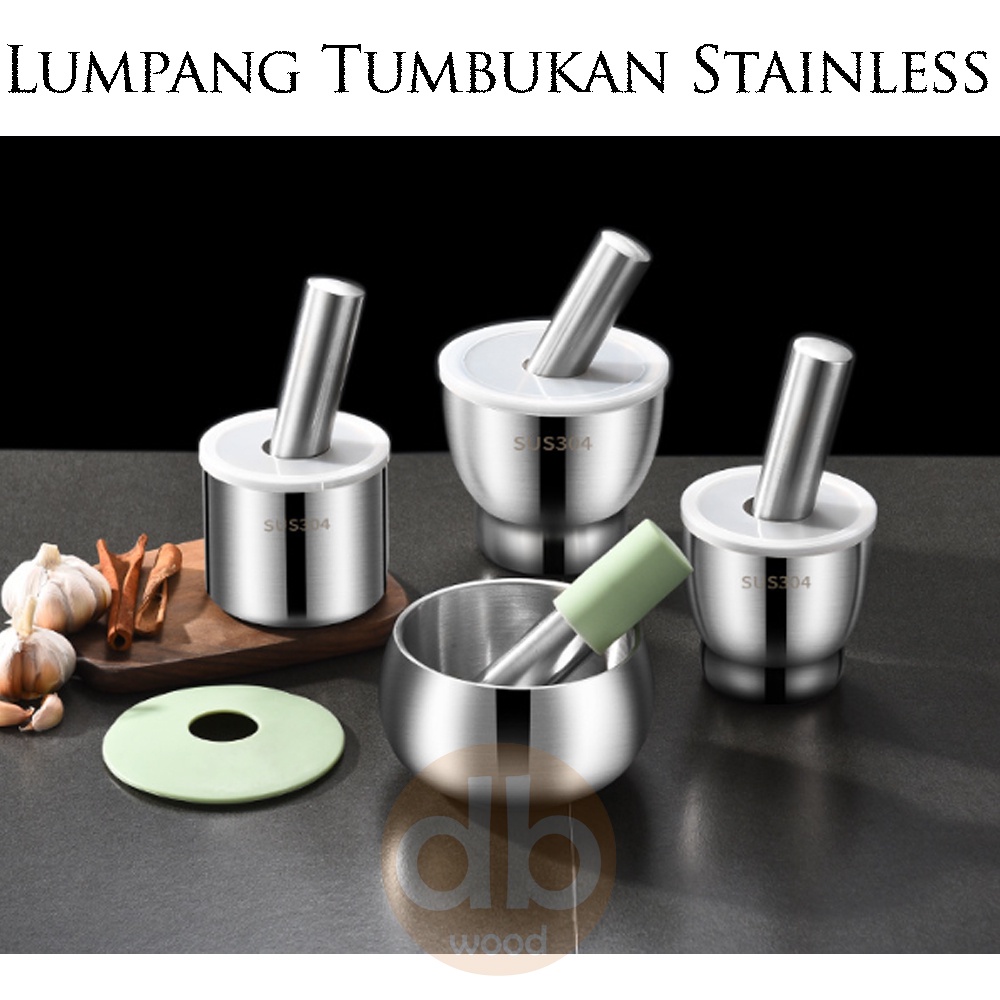 Lumpang Stainless | Tumbukan Stainless | Tumbukan Cobek Stainless