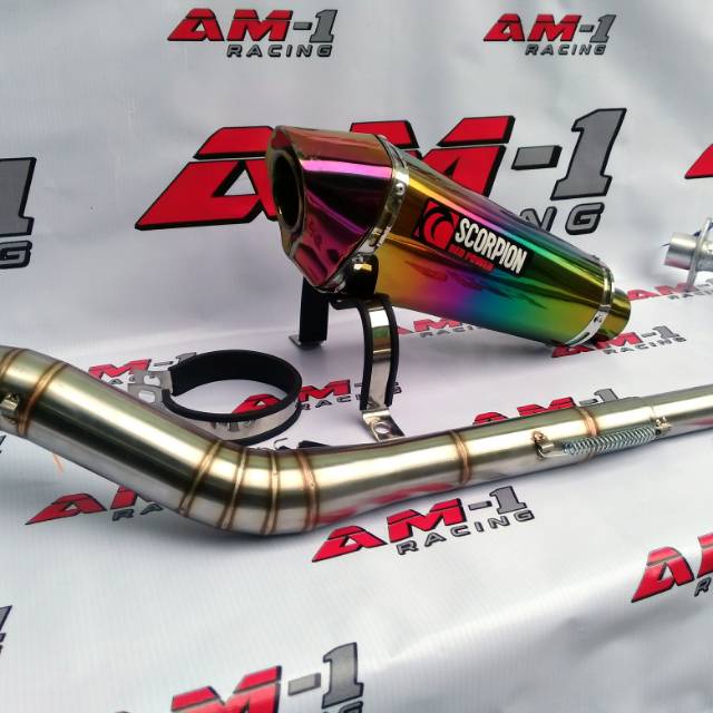 Knalpot Racing Scorpion Pelangi New R15 V2 V3 Vva Vixion Nva Nvl R Byson Xabre MT15 Gsx 150 Satria F
