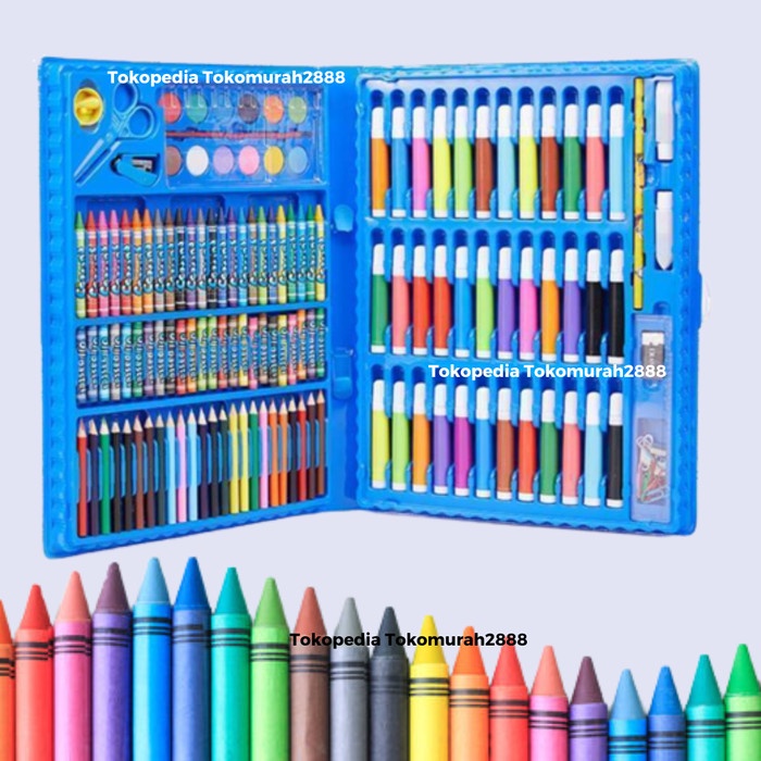 

PROMO [[ BEST SELLER ]] Crayon Art Set Colouring Box/ Krayon Lengkap/ Set Mewarnai - 150 - Biru