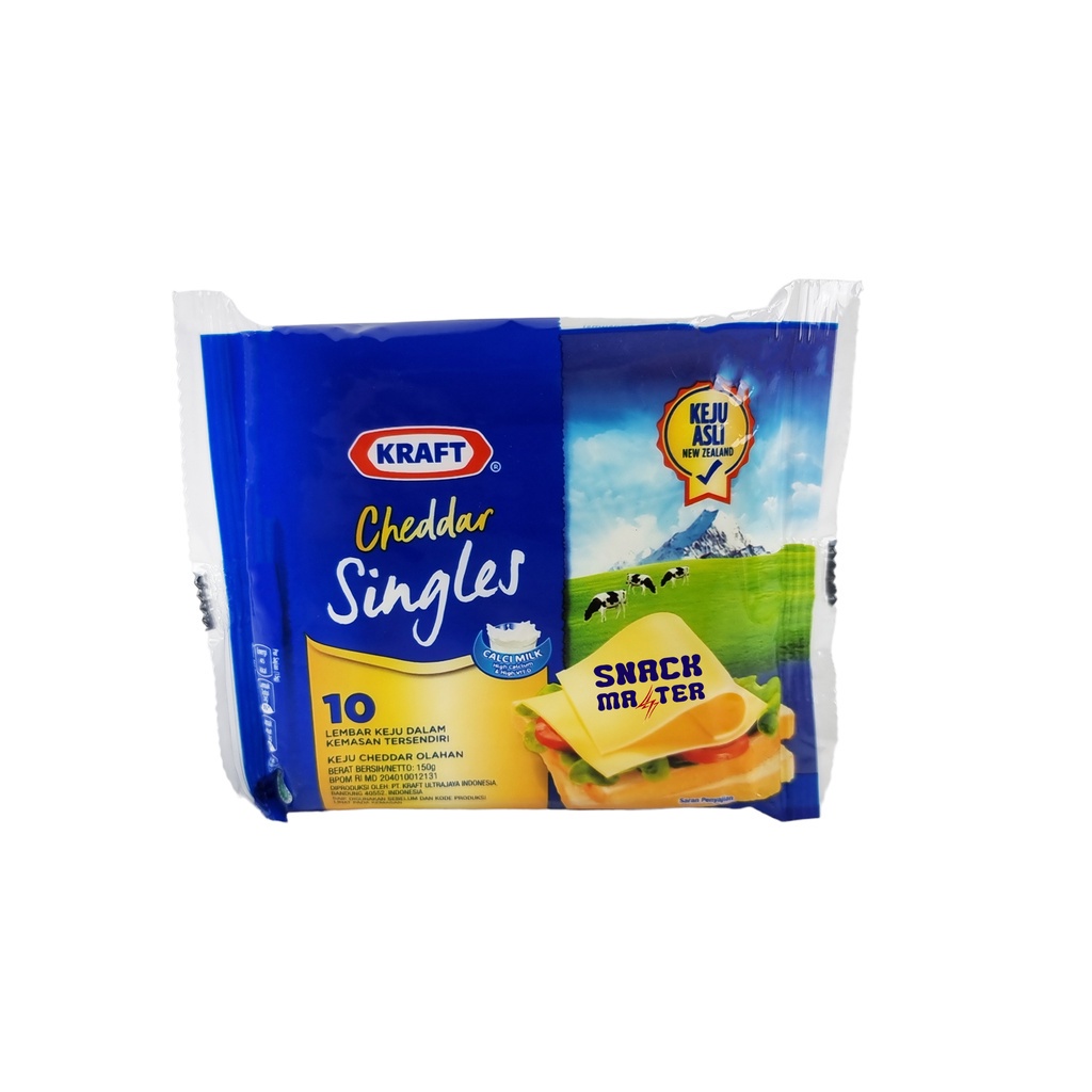 

Kraft Cheddar Singles - Netto 150 gr Isi 10.