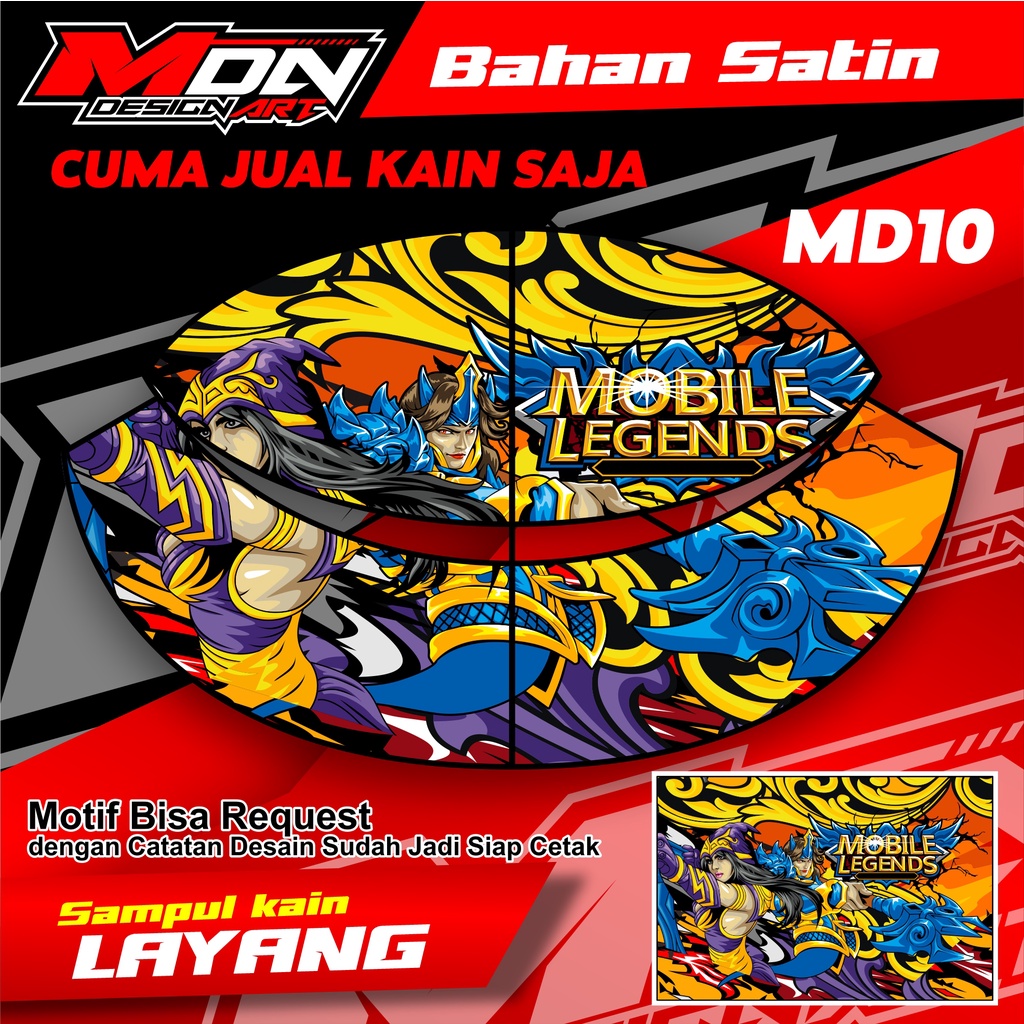 Kain Layangan Gapangan Pegon Lembaran Full Printing Bahan Satin High Quality