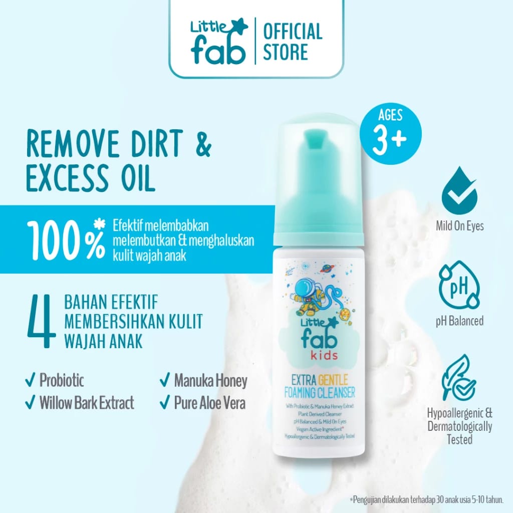 Little Fab Foaming Cleanser Boy - Sabun Cuci Muka Anak