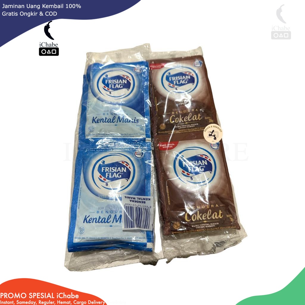 

[BISA COD] DS Susu Kental Manis Frisian Flag Bendera 1 Pack Isi 6 Saset Satuan 38gr