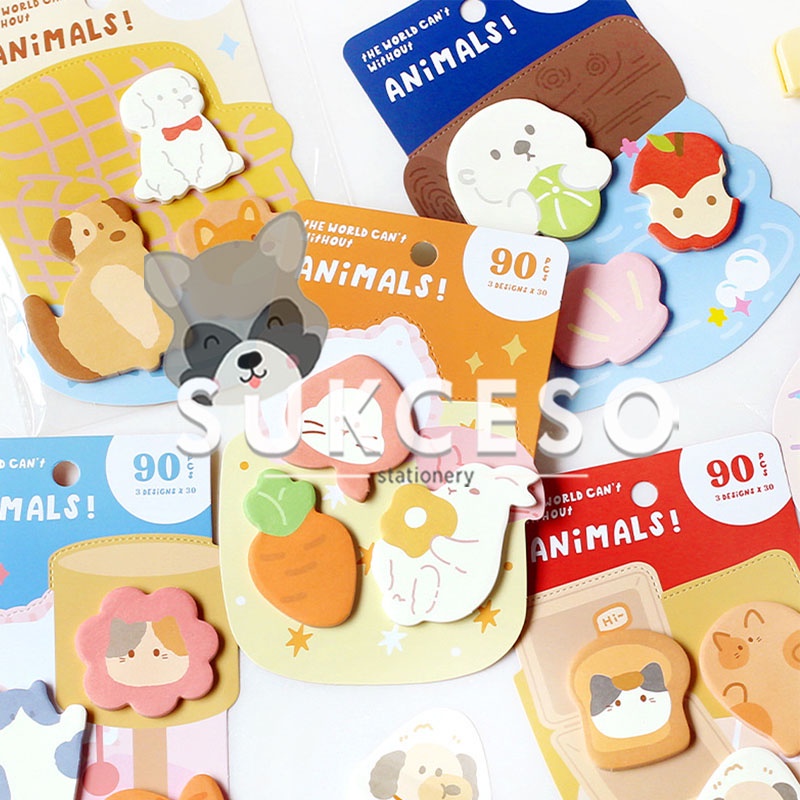

The World Cant Exist Without Animal Sticky Notes / Kertas Memo Tempel