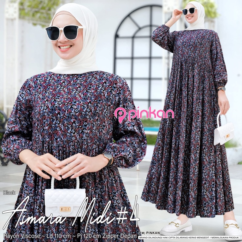 BAJU WANITA TERLARIS [] GAMIS RAYON WANITA ASMARA MIDI #3 #4 DRESS OUTFIT KEKINIAN VIRAL FASHION BUS