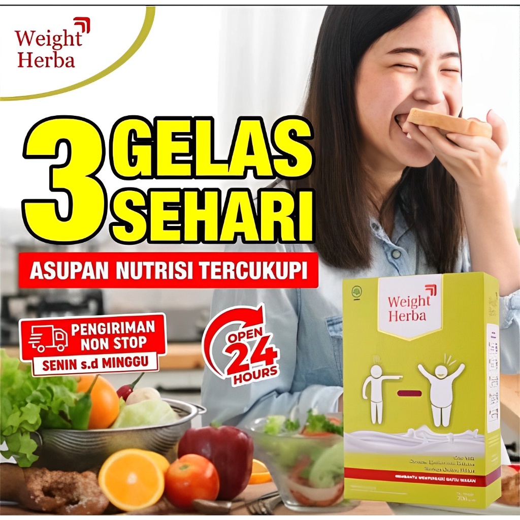 

Weight Herba | Susu Penggemuk Badan Tanpa Gula Tanpa Olahraga Perlancar Saluran Pencernaan & Tingkatkan Nafsu Makan Menambah Berat Badan Menjadi Badan Ideal dan Berisi