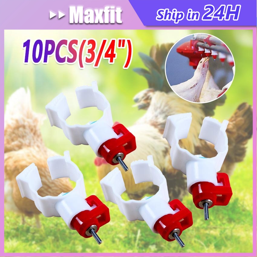 10 Pcs Nipel Bebek Alat Minum Bebek Nipple Nipel Nepel Drinker Ayam Puyuh Unggas Otomatis