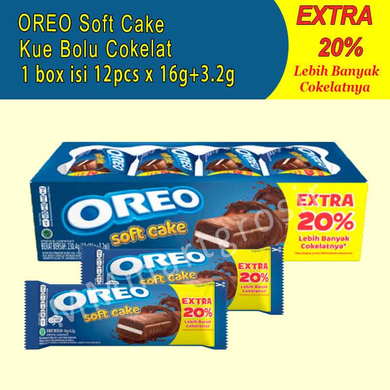 

Soft Cake * Oreo * Kue Bolu Cokelat * 1 box isi 12pcs x 16g