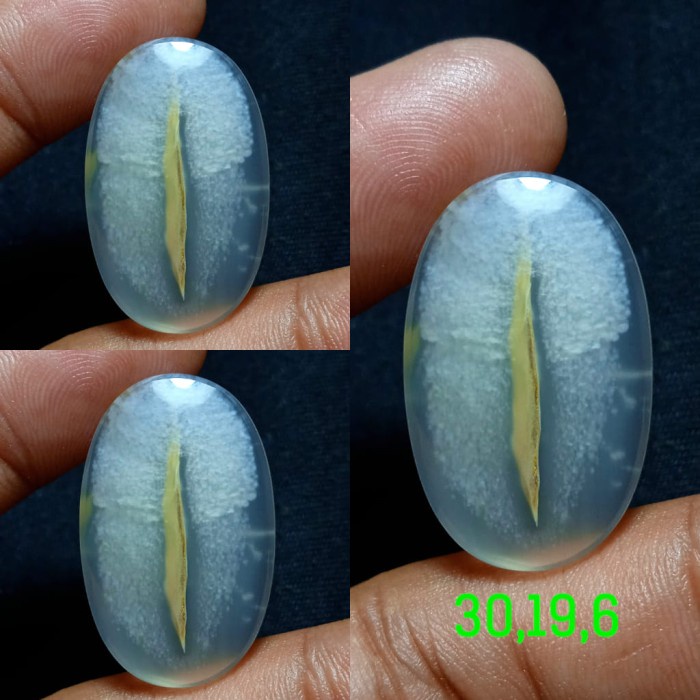 Natural Batu Akik Pandan Kapas Semu Nanas Sutra Merah Lumut OliAntik49