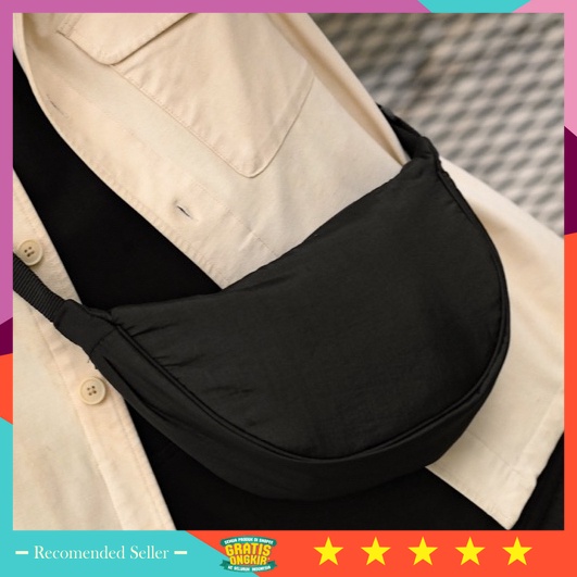 Tas Pria Keren Premium Kuat tidak jebol simple kekinian - The Essentials Sling Bag - Black / Tas Sel
