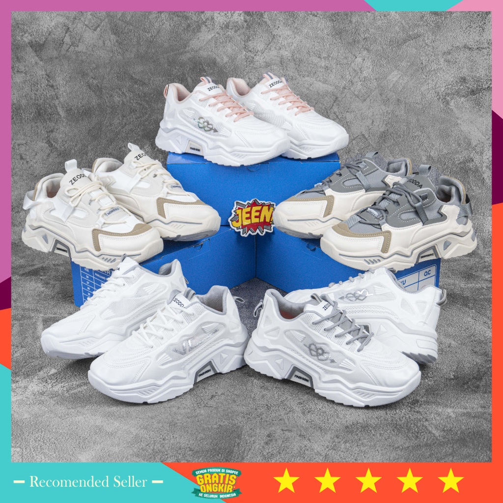 ⭐⭐⭐⭐⭐ Sneakers Bagus Keren Elegan Murah Kekinian / [100% Ori] Sepatu Wanita Zeodda Sneakers Korea Fa