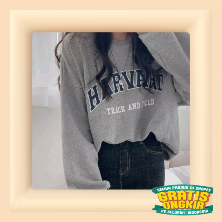 FC - SWEATER OVERSIZE HARVARD/ kotak kotak kombinasi