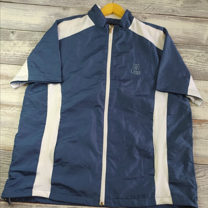 JAKET LENGAN PENDEK SPORT UNISEX WARNA BIRU BRAND LYNX SIZE XL