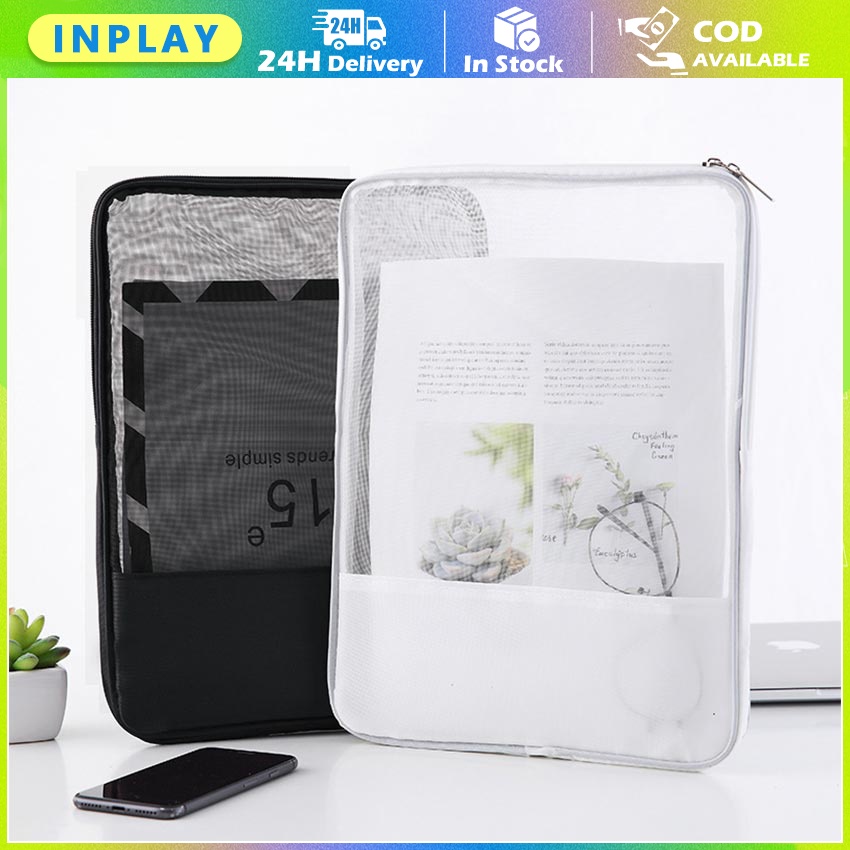 

Pouch Bag Bahan Jaring / Tas Seni Transparan Mesh Mesh / Kotak Buku Jaring Transparan