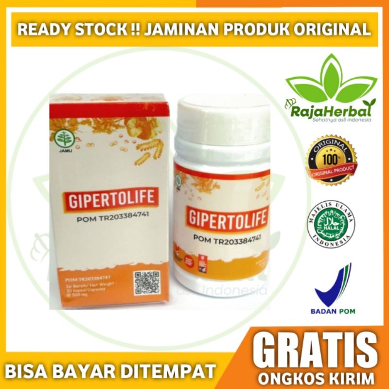 Gipertolife Kapsul Asli 100% Original Obat Kanker & Stroke Membantu Menurunkan Tekanan Darah Tinggi 